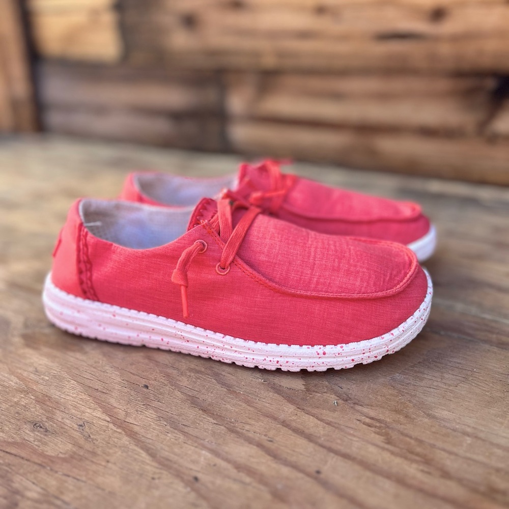 HEY DUDE | Wendy Inca Poppy Red Slip-On Shoes 8